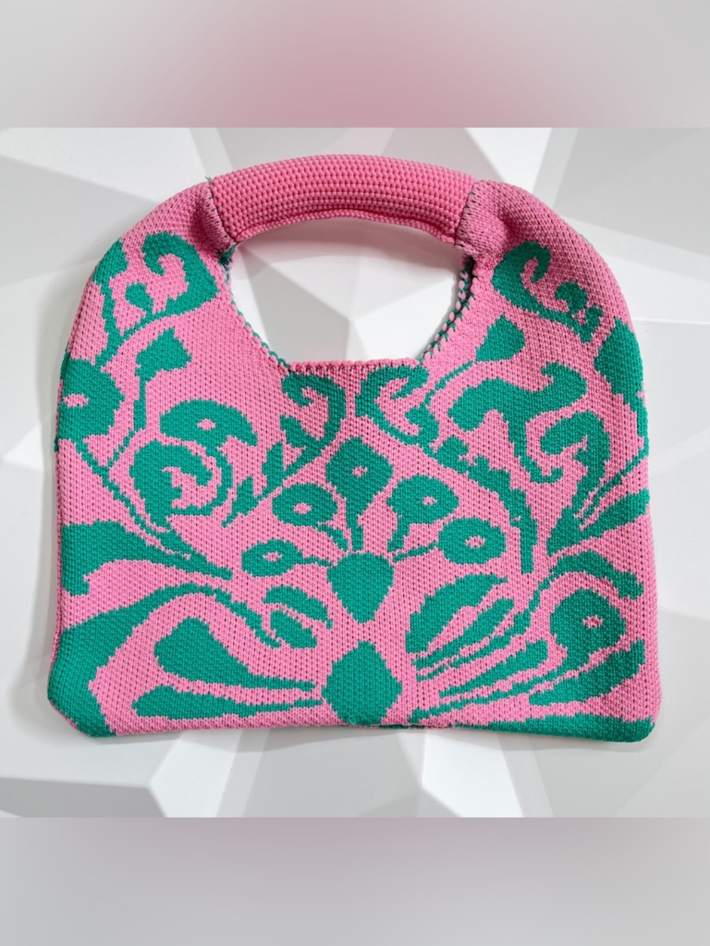 Pretty & Polished Pink and Green Knit Top Handle Clutch
Boho Style - Picture 2 of 11